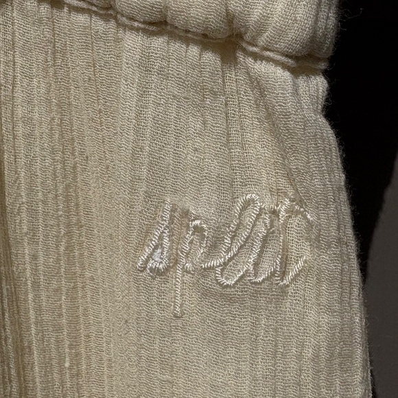 Split gauze crochet trim maxi skirt Cream Small - Picture 5 of 15